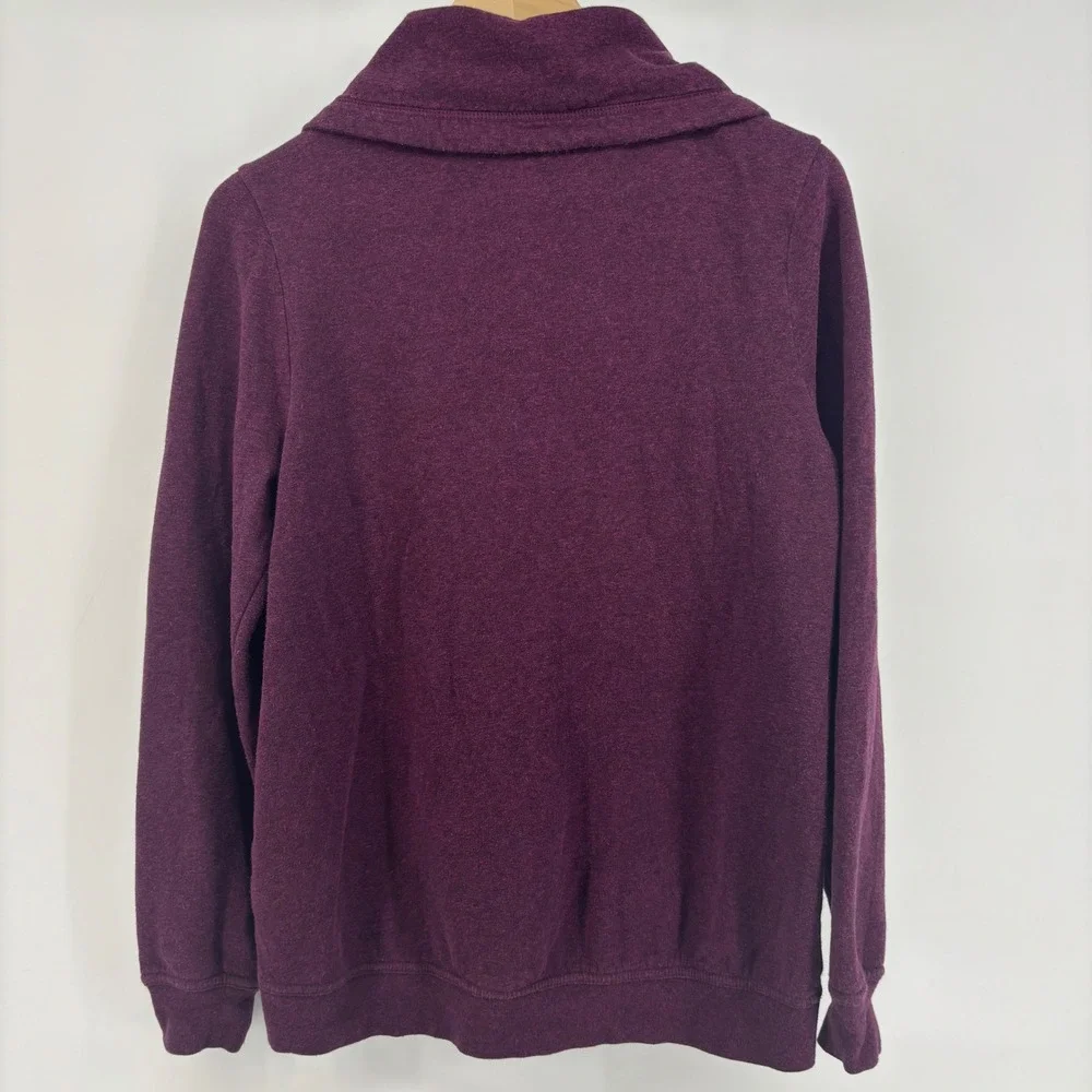 Vintage Nike Full Zip Womens XS Plum Heather Shawl Collar Fleece‎ Blue Label
